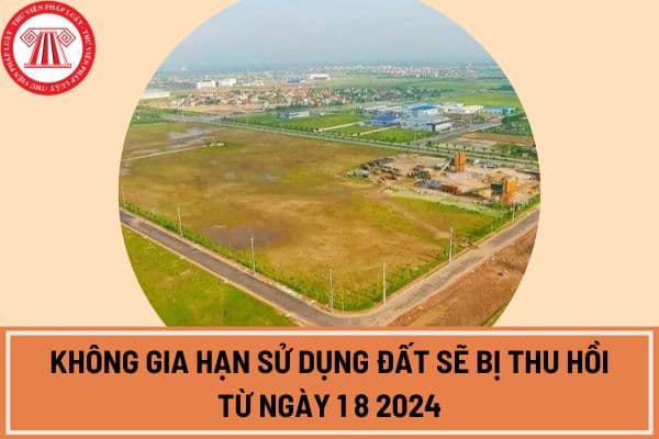 Không gia hạn sử dụng đất sẽ bị thu hồi từ ngày 1 8 2024