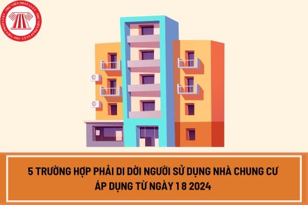 5 Trường hợp phải di dời người sử dụng nhà chung cư áp dụng từ ngày 1 8 2024 theo Nghị định 98/2024/NĐ-CP?