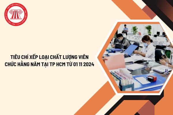 Tiêu chí xếp loại chất lượng viên chức hằng năm tại TP HCM từ 01 11 2024 theo Quyết định 89 2024 QĐ-UBND?