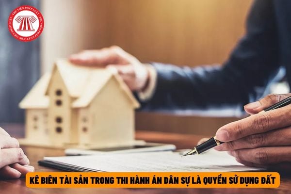 Có kê biên tài sản là quyền sử dụng đất để thi hành án dân sự khi đất này đang có tranh chấp hay không?