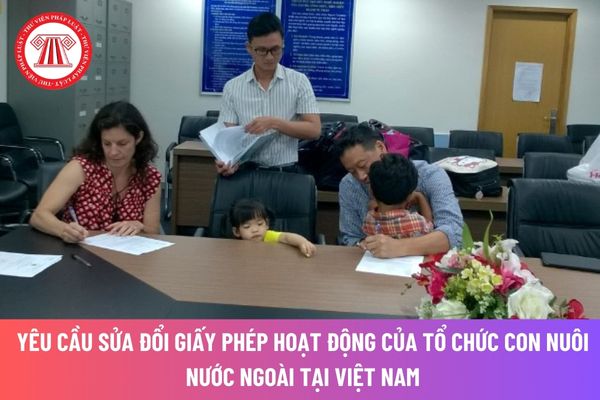 Thời hạn giải quyết yêu cầu Sửa đổi giấy phép hoạt động của tổ chức con nuôi nước ngoài tại Việt Nam?