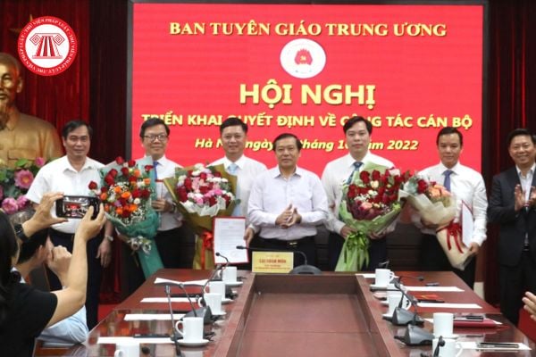 Ban Tuyên giáo Trung ương có nhiệm vụ gì trong công tác xây dựng tổ chức bộ máy, đội ngũ cán bộ làm công tác tuyên giáo?