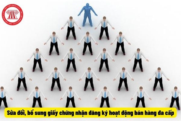 Sửa đổi, bổ sung giấy chứng nhận đăng ký hoạt động bán hàng đa cấp