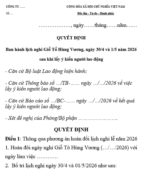 lịch hoán đổi