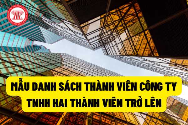 Mẫu Danh sách thành viên công ty TNHH hai thành viên trở lên theo quy định của pháp luật năm 2022?