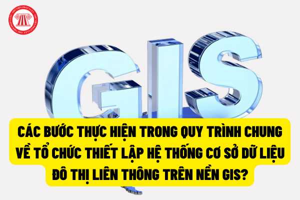 Các bước thực hiện trong quy trình chung về tổ chức thiết lập hệ thống cơ sở dữ liệu đô thị Liên thông trên nền GIS?