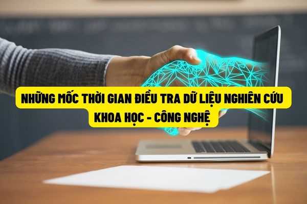 Những mốc thời gian tiến hành các hoạt động điều tra nghiện cứu khoa học và phát triển công nghệ năm 2022?