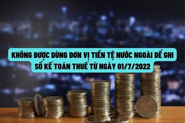 Đơn vị tiền tệ dùng để ghi sổ kế toán thuế từ ngày 01/7/2022 bắt buộc phải là đồng Việt Nam?