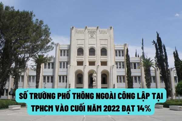 Thành phố Hồ Chí Minh đặt mục tiêu số trường phổ thông ngoài công lập đạt tỷ lệ 14% vào cuối năm 2022?