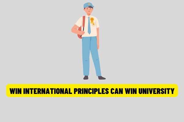 If a candidate wins an international exam, can he or she be considered for admission to a different major than the subject that won the prize?