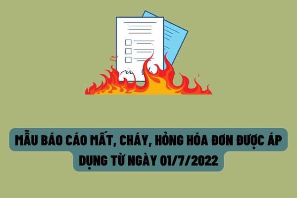 Mẫu báo cáo mất, cháy, hỏng hóa đơn giấy áp dụng từ 01/7/2022 ...