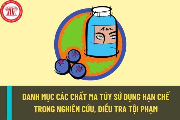 Danh mục các chất ma túy sử dụng hạn chế trong nghiên cứu, kiểm nghiệm, giám định và điều tra tội phạm được quy định thế nào?