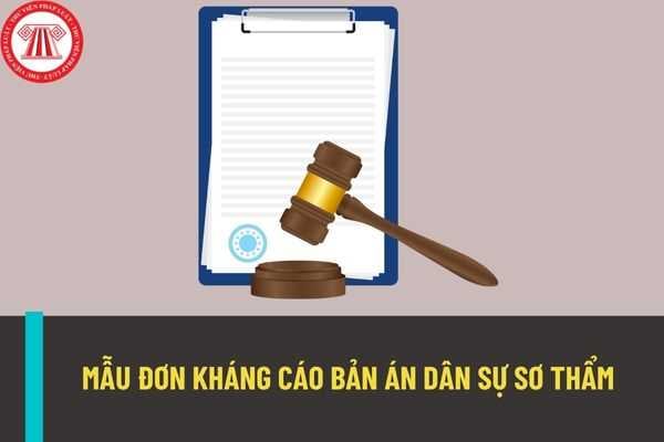 Mẫu đơn kháng cáo bản án, quyết định của Tòa án về vụ việc dân sự mới nhất hiện nay? Người nào sẽ có quyền kháng cáo trong vụ việc dân sự?