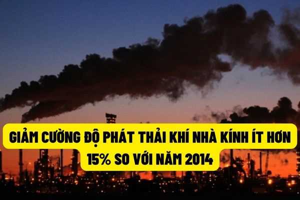 Năm 2030 Việt Nam sẽ giảm cường độ phát thải khí nhà kính ít hơn 15% so với năm 2014?