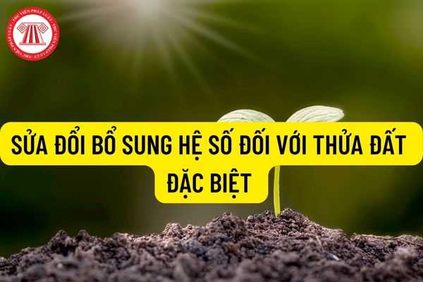 Sửa đổi, bổ sung hệ số đối với thửa đất đặc biệt, giảm hệ số được nhận thêm đối với các vị trí đất năm 2022?