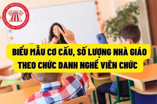 Biểu mẫu cơ cấu, số lượng nhà giáo theo chức danh nghề viên chức chuyên ngành giáo dục nghề nghiệp mới nhất 2022 như thế nào?