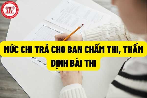 Quy định chi tiết về mức chi trả cho ban chấm thi tự luận, thẩm định bài thi tự luận, chấm trắc nghiệm là bao nhiêu? 