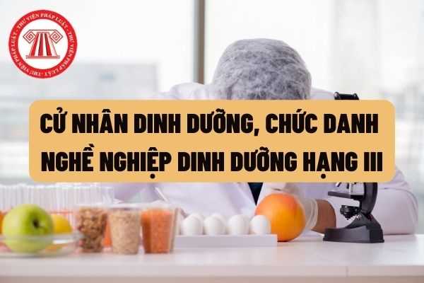 Ngoài trình độ Cử nhân Dinh dưỡng, chức danh nghề nghiệp Dinh dưỡng hạng III phải có thêm bằng thạc sĩ dinh dưỡng hoặc tiến sĩ dinh dưỡng?