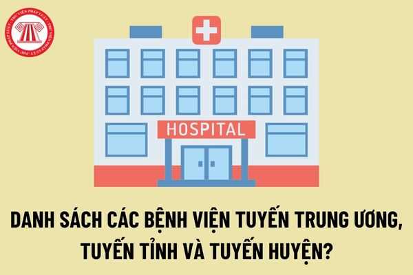 Danh sách các bệnh viện tuyến trung ương, tuyến tỉnh và tuyến huyện người dân cần biết để lựa chọn bệnh viện khi khám bệnh?