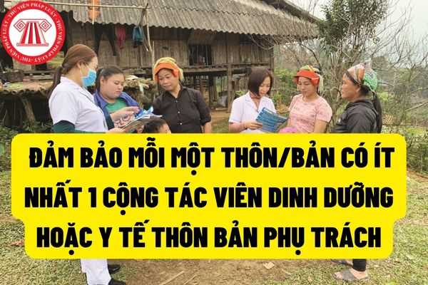 Đảm bảo các tuyến xã đều có chuyên trách dinh dưỡng và mỗi một thôn/bản có ít nhất 1 cộng tác viên dinh dưỡng hoặc y tế thôn bản phụ trách?