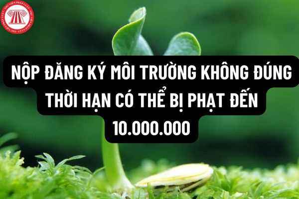 Cơ sở không thuộc phải lập báo cáo đánh giá tác động môi trường nộp đăng ký môi trường không đúng thời hạn có thể bị phạt đến 10.000.000?