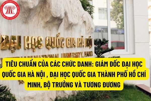 Giám đốc Đại học Quốc gia Hà Nội , Đại học Quốc gia Thành phố Hồ Chí Minh cần phải đáp ứng những tiêu chuẩn nào?