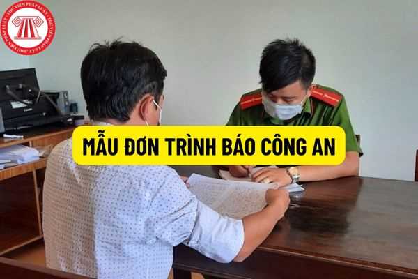 Mẫu đơn trình báo công an khi phát hiện tội phạm năm 2022? Gửi đơn trình báo công an khi phát hiện tội phạm ở đâu?