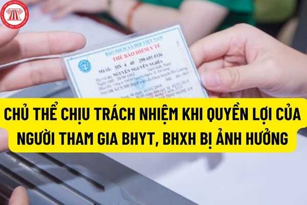 Ai là chủ thể chịu trách nhiệm khi quyền lợi của người tham gia BHYT, BHXH bị ảnh hưởng do sự chậm trễ trong việc nộp tiền và hồ sơ của Tổ chức dịch vụ thu?