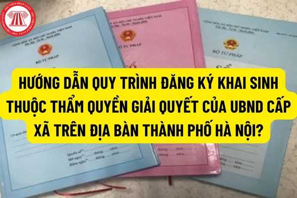 Đăng ký khai sinh là gì? Hướng dẫn quy trình đăng ký khai sinh thuộc thẩm quyền giải quyết của UBND cấp xã trên địa bàn thành phố Hà Nội?