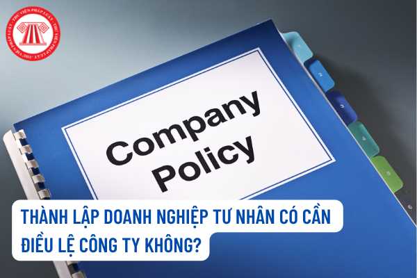 Thành lập doanh nghiệp tư nhân có cần Điều lệ công ty không?