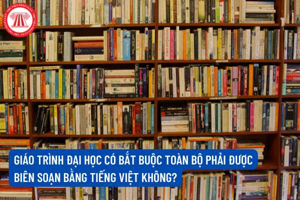 Giáo trình đại học có bắt buộc toàn bộ phải được biên soạn bằng tiếng Việt không?