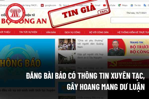  Đăng bài báo có thông tin xuyên tạc, gây hoang mang dư luận thì bị xử phạt như thế nào? 