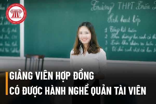 Giảng viên hợp đồng có được hành nghề quản tài viên không?