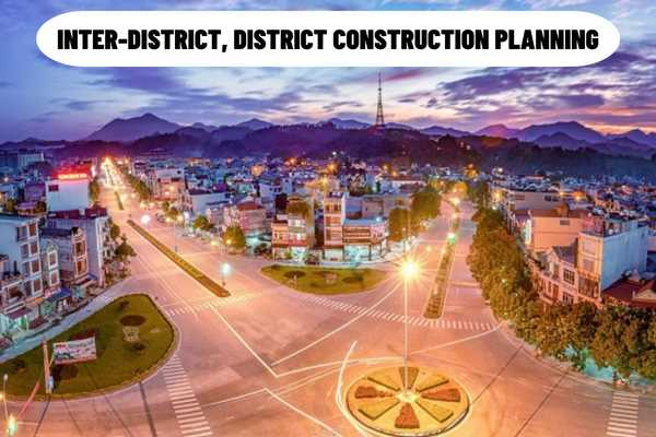 For inter-district/district construction planning, is it required to include inter-district and district spatial development orientations in an inter-district/district construction planning project?