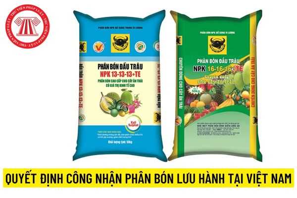 Quyết định công nhận phân bón lưu hành