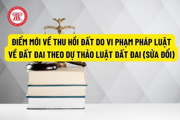 Điểm mới về thu hồi đất do vi phạm pháp luật về đất đai theo Dự thảo luật đất đai (sửa đổi)? 