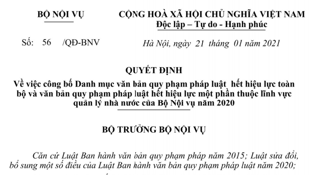 16 Nghị Định, Thông Tư Về Cán Bộ, Công Chức, Vc Hết Hiệu Lực Toàn Bộ