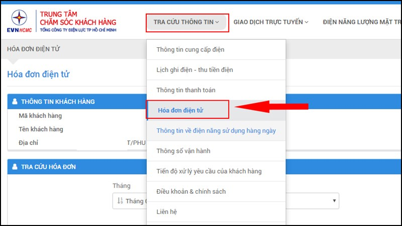 Hướng dẫn tra cứu hoá đơn tiền điện, chỉ số tiêu thụ điện hàng tháng