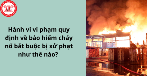 Hành vi vi phạm quy định về bảo hiểm cháy nổ bắt buộc bị xử phạt như thế nào? 