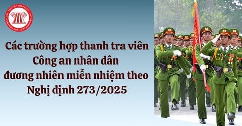 Các trường hợp thanh tra viên Công an nhân dân đương nhiên miễn nhiệm theo Nghị định 273/2025