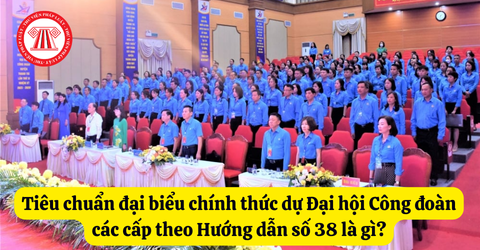 Tiêu chuẩn đại biểu chính thức dự Đại hội Công đoàn các cấp theo Hướng dẫn 38 là gì?