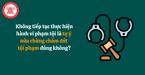Không tiếp tục thực hiện hành vi phạm tội là tự ý nửa chừng chấm dứt tội phạm đúng không?