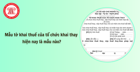 Mẫu tờ khai thuế của tổ chức khai thay hiện nay là mẫu nào? Hồ sơ khai thuế đối với trường hợp khai và nộp thuế thay?