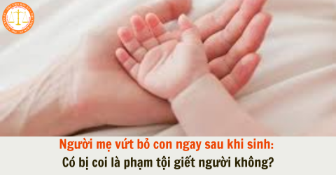 Người mẹ vứt bỏ con ngay sau khi sinh có bị coi là phạm tội giết người không?