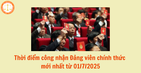 Thời điểm công nhận Đảng viên chính thức mới nhất áp dụng từ 01/7/2025