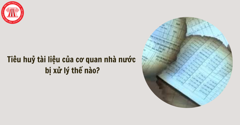 Tiêu huỷ tài liệu của cơ quan nhà nước bị xử lý thế nào? Có bị truy cứu trách nhiệm hình sự không?