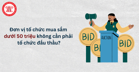 Đơn vị tổ chức mua sắm dưới 50 triệu không cần phải tổ chức đấu thầu?