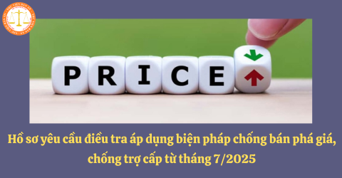 Hồ sơ yêu cầu điều tra áp dụng biện pháp chống bán phá giá, chống trợ cấp từ tháng 7/2025