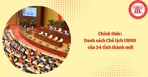 Chính thức: Danh sách Chủ tịch UBND của 34 tỉnh thành mới (Hình từ Internet)