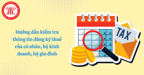 Hướng dẫn kiểm tra thông tin đăng ký thuế của cá nhân, hộ kinh doanh, hộ gia đình để đối chiếu với mã định danh cá nhân